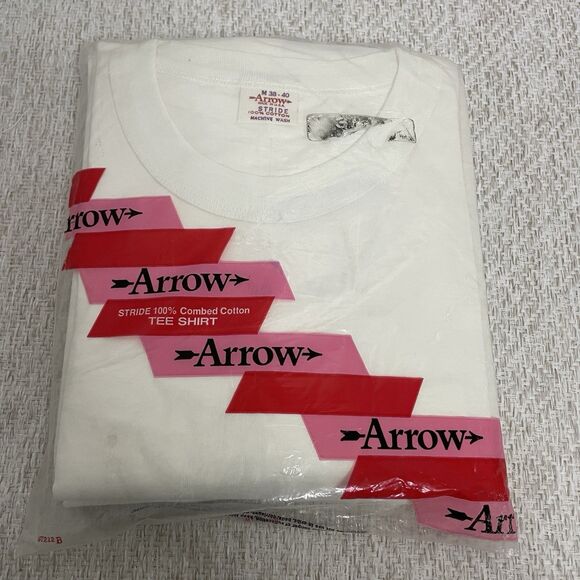 Vintate Arrow Mens M Stride 100% Cotton T-Shirts Made in USA 3 Pack NIP - Picture 1 of 4